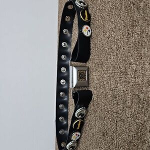 Little Earth NFL Pittsburgh Steelers Bottle Cap Belt Sz S/M Adjustable